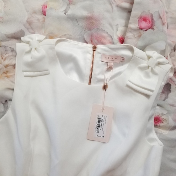 đNWTđ TED BAKER BOW SHOULDER MIDI DRESS - Picture 7 of 7